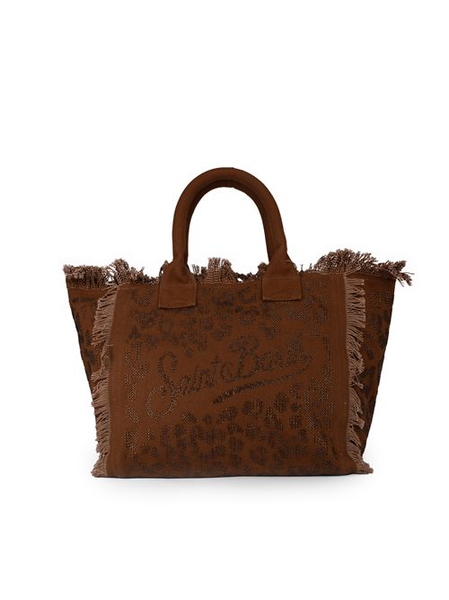 Borsa Vanity Leopard in canvas con strass Mc2 Saint Barth | VANITY06732H STRASS LEOPARD 18
